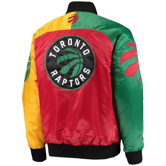 Men's Starter x Ty Mopkins Black/Red Toronto Raptors Satin Full-Snap Jacket, XXL - Picture 5 of 5